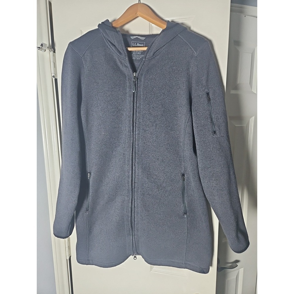 LL Bean Men's XL Full Zip Hoodie Jacket Shirt Polyester Gray